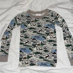 Hanna Andersson pajamas top elk bear 6 7